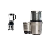 Wahl ZY024 James Martin Blender, 1.75 Litre, Heavy Duty Glass Jug Blender, Stainless Steel & Grind and Chop, Electric Grinders Ideal for Coffee, 200 (W), Capacity 70g, Silver
