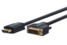 ClickTronic Adapterkabel från DVI till HDMI™ Premiumkabel | 1x DVI-D-kontakt  1x HDMI™-kontakt | 5,0 m | WQXGA @ 60 Hz