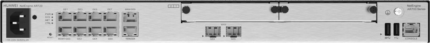 Huawei Router NetEngine AR720, 2*GE combo WAN, 8*GE LAN, 2*USB 2.0, 2*SIC