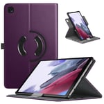 TiMOVO Case for Samsung Galaxy Tab A7 Lite 8.7 2021 Release (SM-T220 / T225 / T227), 90 Degree Rotating Swivel Leather Cover Case Fit Samsung Galaxy Tab A7 Lite 8.7 2021 Tablet, Purple