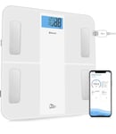 Uten Bluetooth Weighing Scale, Digital Bathroom Scales Built-in 3.7V Battery,