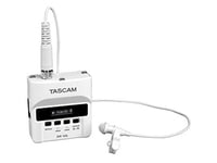 Tascam DR-10L/LW Digital Audio Recorder With Lavalier Microphone - White - Model DR-10LW