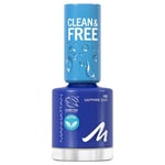 Manhattan Smink Naglar Clean & Free Nail Lacquer 169 Sapphire Soar / Desert Bluebell 8 ml