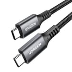 Ugreen USB-C til USB-C-kabel, PD, 100W, 3m - Grå