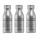 3 x Loreal Professionnel  SILVER  SHAMPOO For White/Grey Hair 100ml (300ml)