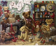 Cross Stitch Kits Pre Printed Pattern Counted Embroidery Starter Kits for Beginner Kids and Adults 16x20 inch-Teddy Bear Playing