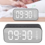 Alarm Clock With Speaker Subwoofer Mirror Digital Clock Small FM Radio For