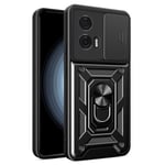 SKALO Motorola Edge 50 Fusion Armor Hybrid Metallring Kameraslider - Svart Svart