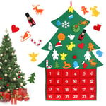 SOOKIN Felt Christmas Tree DIY Christmas Tree Advent Calendar with Pockets and 24pcs Ornaments - for DIY Christmas Decorations, Door Wall Hanging Decorations