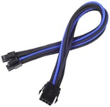 SilverStone SST-PP07-EPS8BA - 30cm EPS 8pin to EPS/ATX 4+4pin Sleeved Extention Cable, black blue