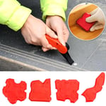 Dissolvant de joints en Silicone, Kit d'outils de calfeutrage rouge 4 pièces/ensemble grattoir nettoyeur de sol, nettoyeur de carreaux, outils faits à la main