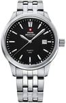 Swiss Military by Chrono SMP36009.01 Chrono Svart/Stål Ø41 mm