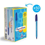 Paper Mate InkJoy 100 CAP Ball Pen with 1.0 mm Medium Tip - Blue, Pack of 50