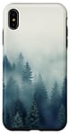 iPhone XS Max Foggy Forest Green Pine Trees Nature Wanderlust Case