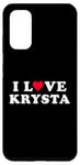 Coque pour Galaxy S20 J'aime Krysta, nom correspondant à la petite amie et au petit ami Krysta