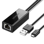 Adaptateur Ethernet - adaptateur Ethernet USB vers RJ45, pour clé TV Chromecast Amazo Fire, carte réseau pour