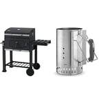 Tepro Toronto Click Barbecue au charbon de bois Anthracite/acier inoxydable & Weber 7416 Cheminée d’Allumage Rapidfire - 31,75 x 20,57 x 32,26 cm