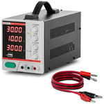 Stamos Soldering Strømforsyning laboratorie - 0 30 V 10 A DC 300 W 4-sifret LED skjerm USB