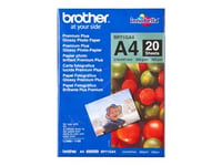 Brother Innobella Premium Plus BP71GA4 - Brillant - A4 (210 x 297 mm) - 260 g/m² - 20 feuille(s) papier photo - pour Brother DCP-J1140, J1200, J1800, J4140, J926, J981, MFC-J2340, J3540, J3940, J5340, J739