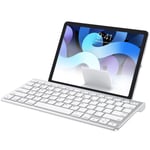 OMOTON Bluetooth Keyboard with Built-in Stand for New iPad 9 2021/iPad 8 2020-10.2, iPad Air 4-10.9, iPad Pro 11, iPad Air 3, iPad Pro 10.5, iPad Mini 6, iPhone, Silver
