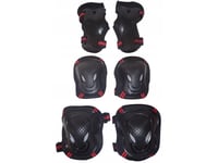 Set Med Skateboard- Och Cykelskydd 3In1 Sort Kubisport Storlek Xs