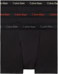 Calvin Klein Men's Boxer Short Trunks Stretch Cotton Pack of 3, Black (B- Cher Ks/Eiffle Twr/Moss Gr Lgs), L