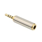 Gold 2.5mm Male to 3.5mm Female Stereo Audio Headphone Jack Adapter Converter Gold Plated Audio Adapter