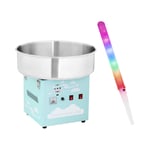 Royal Catering Sockervaddsmaskin - Set inkl. 50 LED-sockervaddspinnar 1.200 W st. turkos