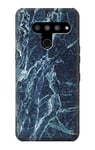 Light Blue Marble Stone Texture Printed Case Cover For LG V50, LG V50 ThinQ 5G