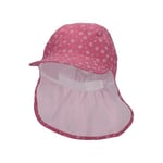 Sterntaler Peaked cap med halsskydd blommor rosa
