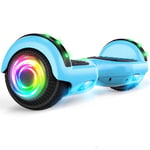 SISIGAD Hoverboard Self Balancing Scooter 6.5" Two-Wheel Self Balancing Hoverboard with Bluetooth Speaker and LED Lights Electric Scooter for Adult Kids Gift