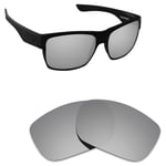 Scratch Proof Polarized Replacement Lenses for-Oakley TwoFace Silver Titanium