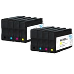 8 Ink Cartridges (Set) for HP Officejet Pro 7720, 8210, 8715, 8720, 8730