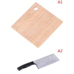 1pc 1:12 Miniature Kitchen Knife Cutting Board Set Dollhouse Acc A1