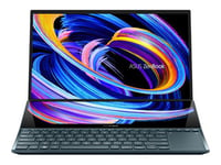ASUS Zenbook Pro Duo 15 OLED UX582ZM-H2030X - Intel Core i7 - 12700H / jusqu'à 4.7 GHz - Win 11 Pro - GF RTX 3060  - 32 Go RAM - 1 To SSD NVMe, Performance - 15.6" OLED écran tactile 3840 x 2160 (Ultra HD 4K) - Wi-Fi 6E - bleu céleste