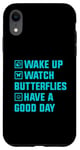 Coque pour iPhone XR Montre de réveil Papillons Have A Good Day