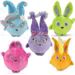5-pack Plysch Sunny Bunnies Stoppade Doldjur Mjuka Kuddar Dekorationer Barn Barnfödelsedagspresent (YJD) Green-D