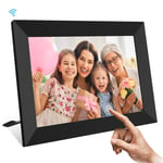 UCMDA WiFi Digital Photo Frame, 10.1 Inch Smart Cloud Digital Picture Frames with 1280x800 IPS Touch Screen, 16GB Storage, Auto-Rotate, Send Photos or Video Remotely Via App from Anywhere