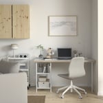 IKEA IKEA LAGKAPTEN / SPÄND skrivbord, vit/antracit, 140x60 cm, cm 140x60 cm