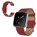 Fitbit Blaze / Versa Lite / Versa cowhide leather watch band - Red