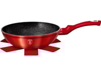 30Cm Granite Wok Berlinger Haus Metallic Line Burgundy Bh-6166