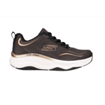 Skechers D'LUX FITNESS-PURE GLAM Comfortable Ladies Lace-Up Black/Rose Gold