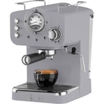 Swan SK22110GRN Retro Espresso Coffee Machine 15 bar Grey