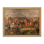 Artery8 Pieneman The Battle Of Waterloo Painting Artwork Framed Wall Art Print 18X24 Inch