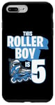 Coque pour iPhone 7 Plus/8 Plus Rollerblading Patin à roulettes pour enfant 5 ans Bleu