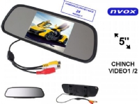 Nvox LCD-monitor för backning av bil 5 tum LED i backspegel AV 12V (NW5005M)