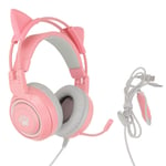 (1)Cat Ear Gaming Headset With Clear Sound Noise Cancelling Microphone Volume