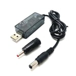5V till 9V/12V USB till DC 5.5x3.5mm Strömförsörjningskabel USB 5.5x2.1mm