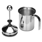 Sinonome Stainless Steel Hand Milk Frother, Manual Operated Milk Foam Maker, Cappuccino and Latte Coffee Frother