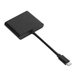 Black Portable Type-C Adapter, Adapter, HD Adapter, for HD Display TV Mouse for USB Device(black)